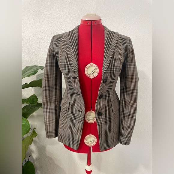 Theory Jackets & Blazers - Theory Faringdon Check Riding Jacket